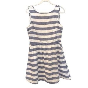 BeachLunchLounge Ayesha Linen-blend Mini Dress Striped Sleeveless Nautical M